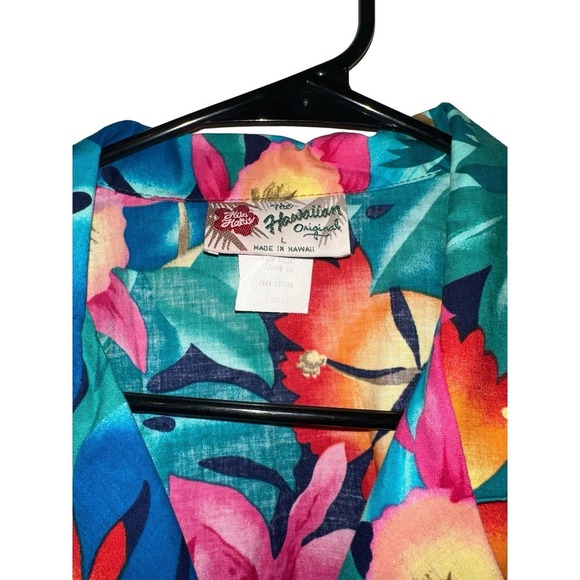 Hilo Hattie The Hawaiian Original Floral Print Casual Button Down Size L - Picture 2 of 3